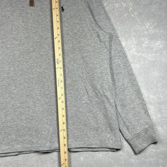 Polo Ralph Lauren Pullover Sweater Men’s Large 1/4 Zip Gray Preppy Cotton Knit - Picture 6 of 10